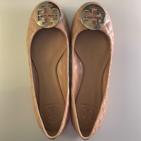 Tory Burch Quilted Leather Quinn Flats - Picture 2 of 7